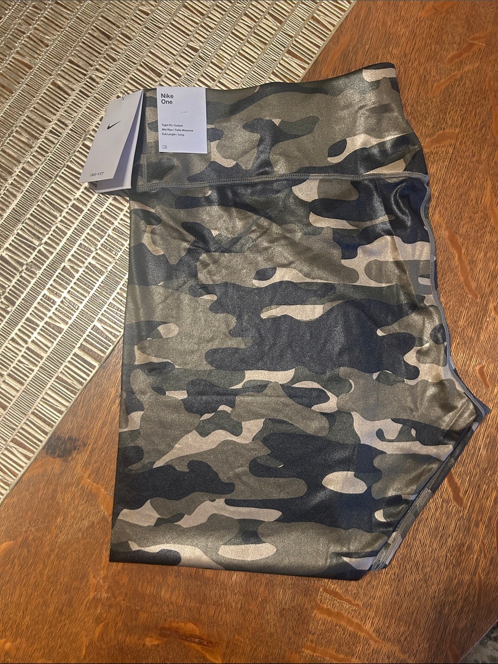 Nike One Camo Workout Leggings Mid Rise Full Length Dri-Fit Size XXXL 3X